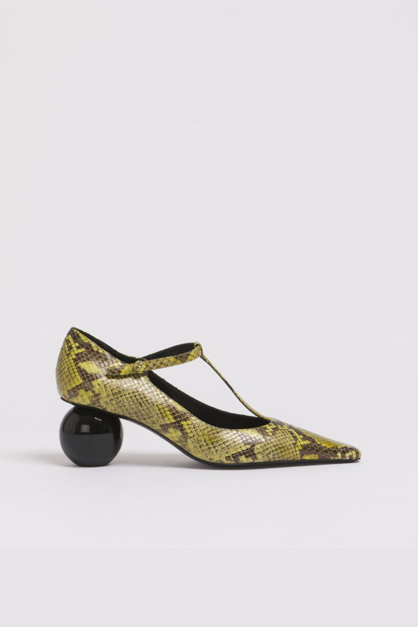 Marni Python-Print Leather Mary Jane Pump