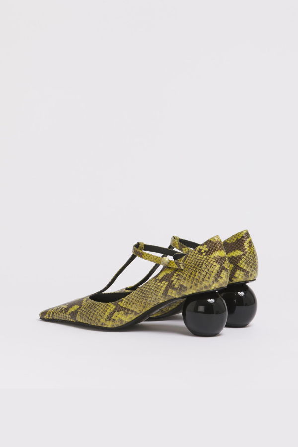 Marni Python-Print Leather Mary Jane Pump