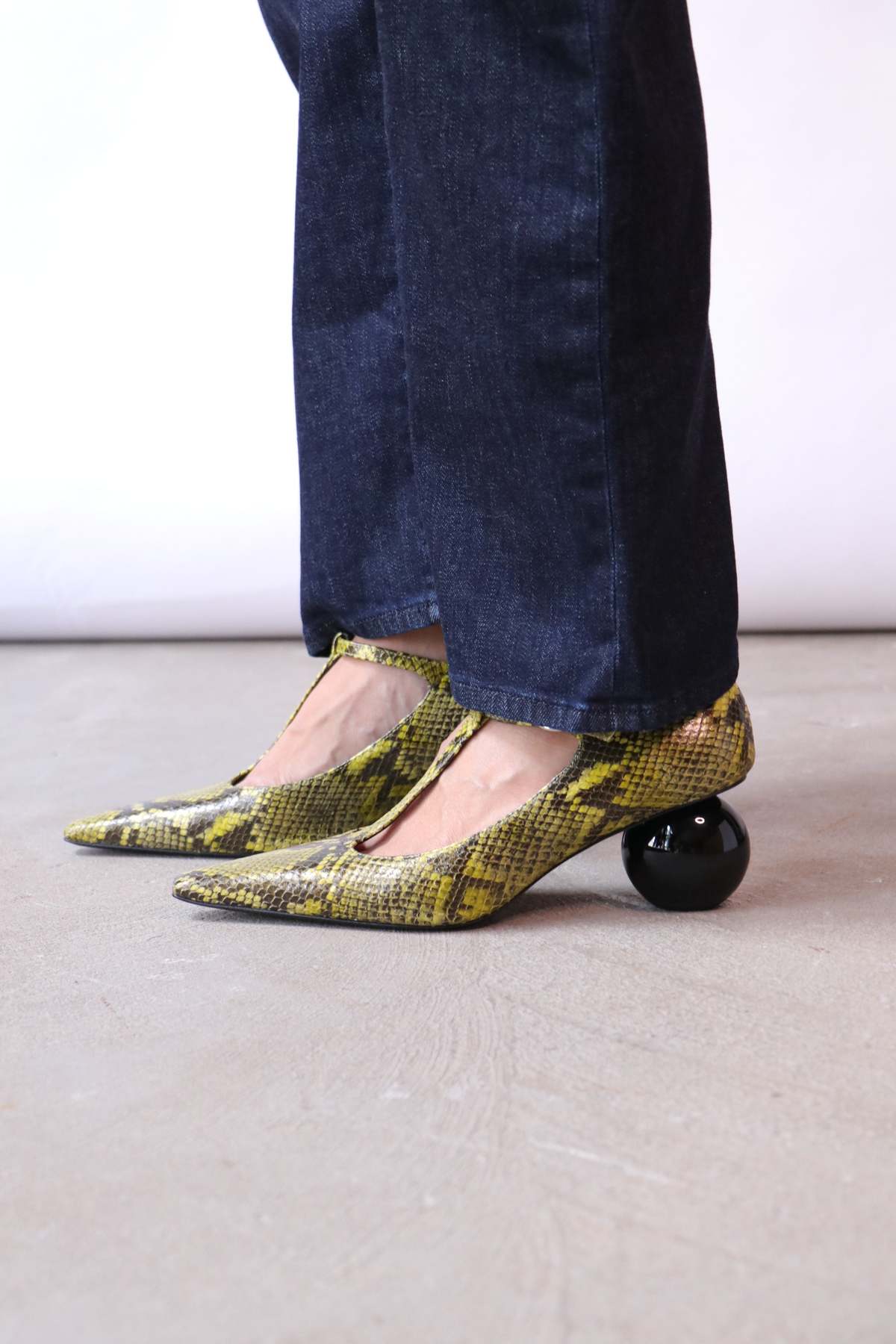 Marni Python-Print Leather Mary Jane Pump - Image 3 of 5
