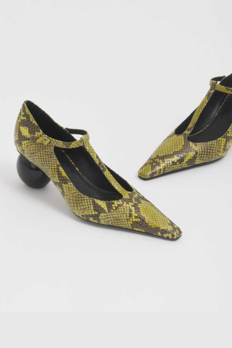 Marni Python-Print Leather Mary Jane Pump