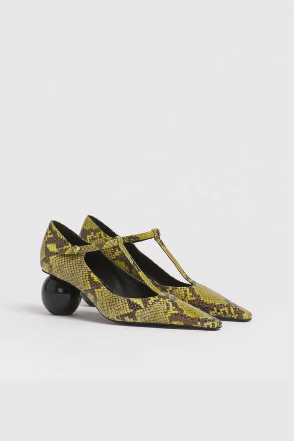 Marni Python-Print Leather Mary Jane Pump