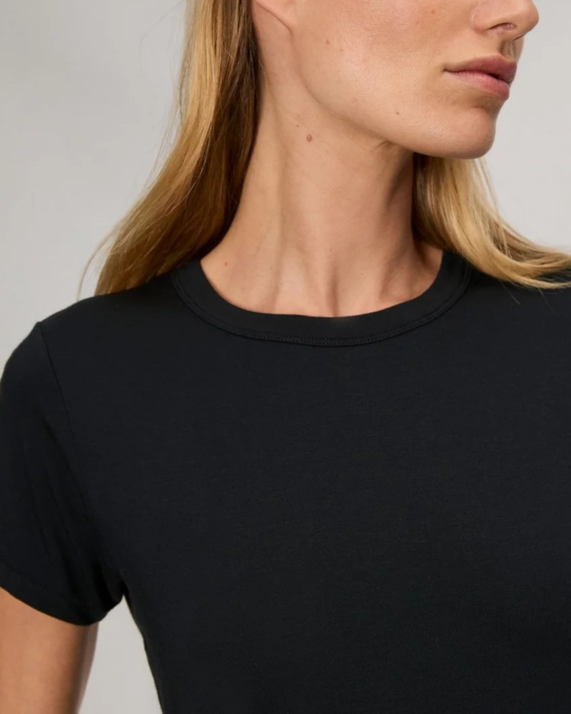 Rag & Bone Luca Jersey Baby Tee - Black Rag & Bone Luca Jersey Baby Tee - Black