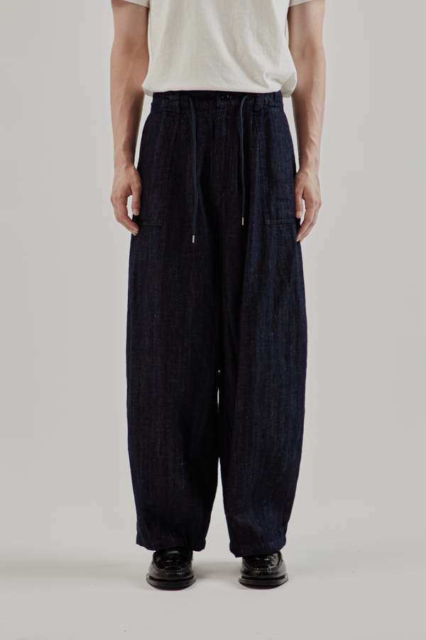 FRIZMWORKS Denim Balloon Pants - Indigo | Garmentory