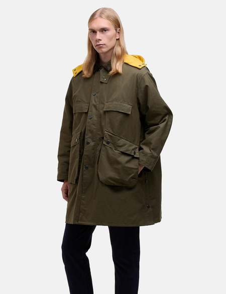 Sunflower Waxed Coat - Dark Olive | Garmentory
