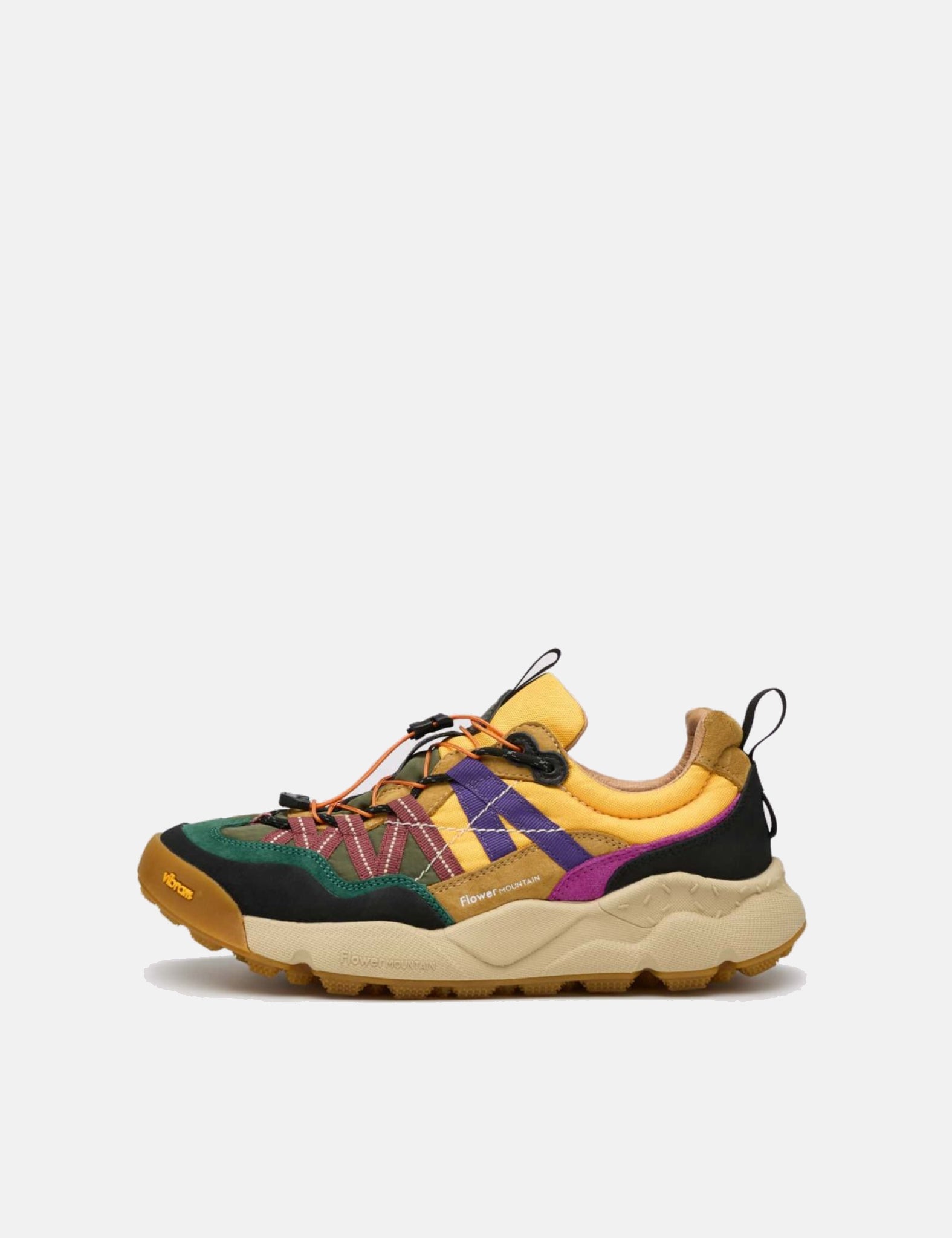 FLOWER MOUNTAIN Iwano 2 Shoes - Black/Cognac/Yellow | Garmentory