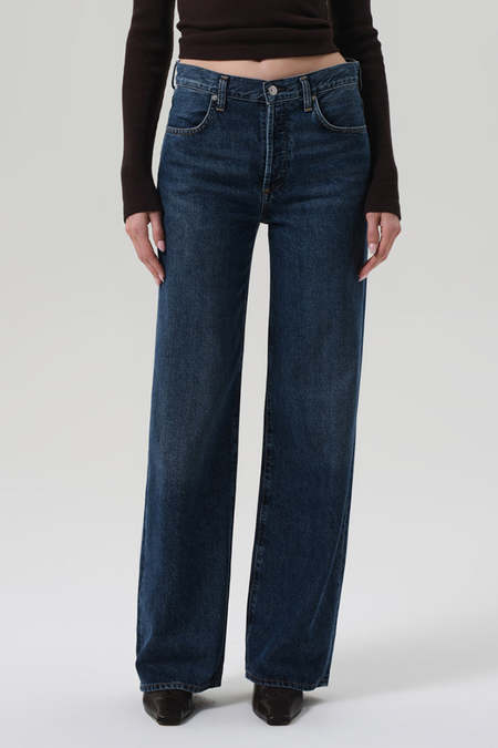 パンツ GANNI Embroidery Denim Stary Dark Blue Stone Dark Blue Stary Jeans | GANNI