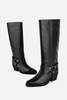 INTENTIONALLY __________. Josephine Knee High Biker Boot - Black - Thumbnail 3
