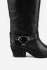 INTENTIONALLY __________. Josephine Knee High Biker Boot - Black - Thumbnail 6