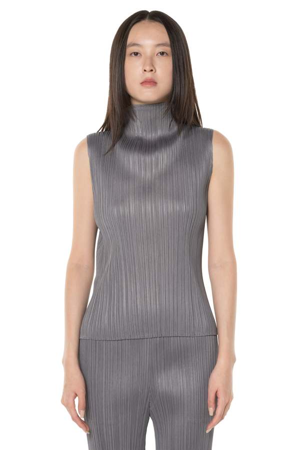 Pleats Please by Issey Miyake Basic Mock Neck Top