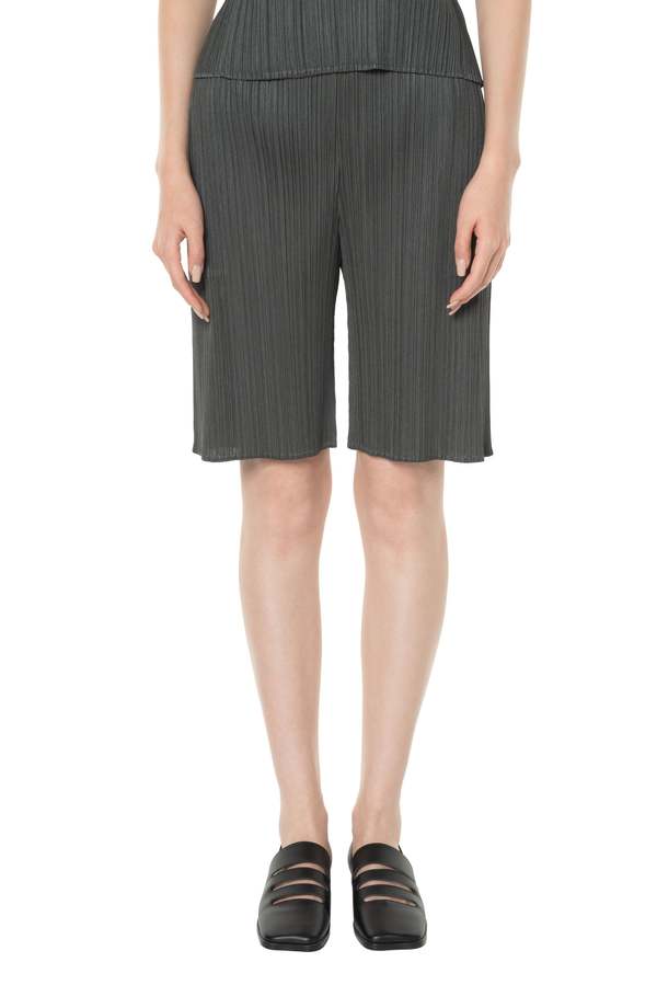 Pleats Please by Issey Miyake Monthly Colors June Shorts - Charcoal Grey