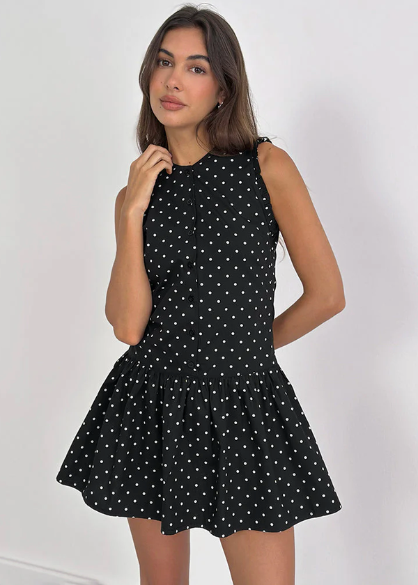 motel black mini dress Women's Shadi Mini Dress in Black, L Black