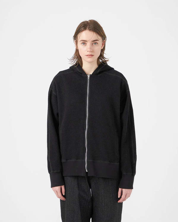 Nanamica Zip-Up Thermal Hoodie - Black | Garmentory