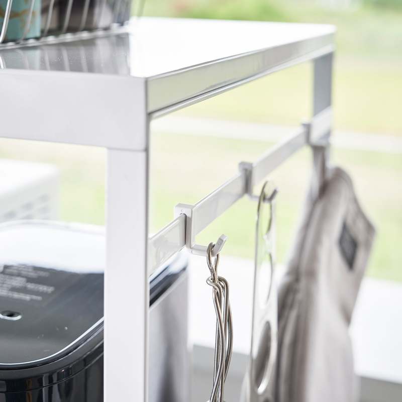 Yamazaki Home Kitchen Appliance Rack With Steel Side Panel Countertop Shelf