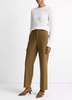 VINCE Mid Rise Faux Leather Trim Straight Leg Pant - Thumbnail 2