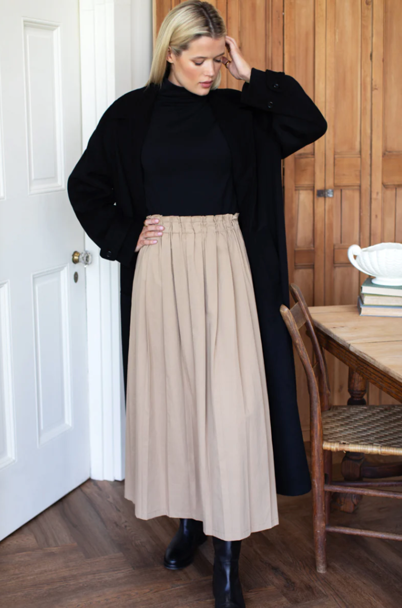 Emerson Fry Soft Pleated Maxi Skirt