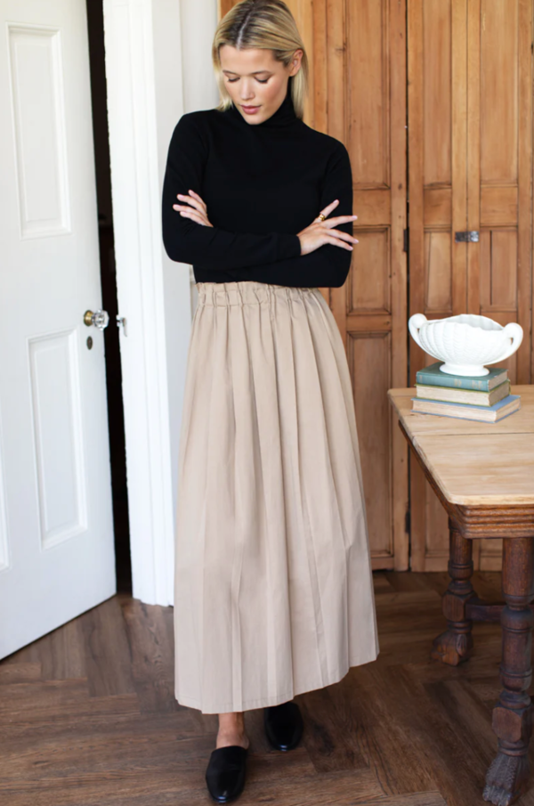 Emerson Fry Soft Pleated Maxi Skirt