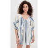 Free People Bop Around Romper - Seaside Stripe Ivory - Thumbnail 2