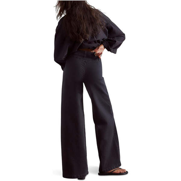 Free People Libre Wide-Leg Jeans - Caf Noir