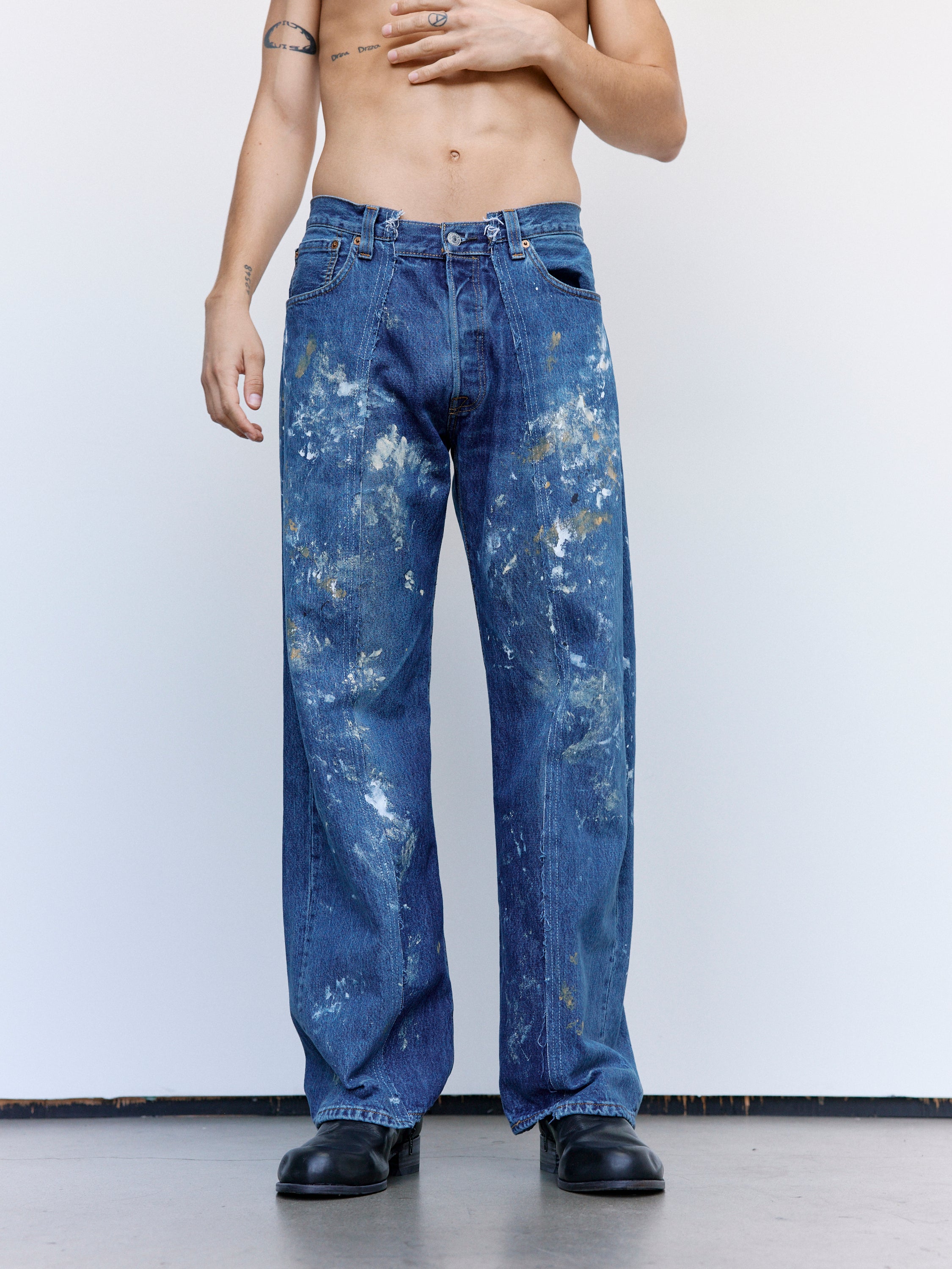 Old Park Painted Baggy Jeans | Garmentory