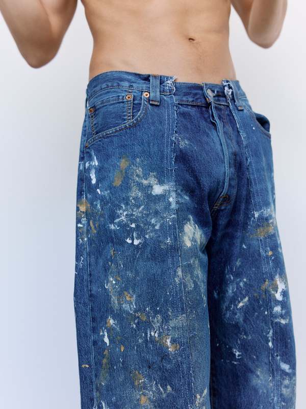 Old Park Painted Baggy Jeans | Garmentory