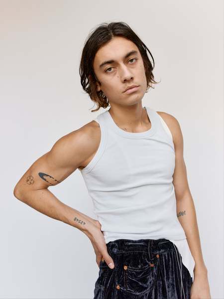 トップス NAMESAKE CHAUNCEY GRID MESH TANK NAMESAKE Chauncey Grid Mesh Tank | hlorenzo | REVERSIBLE