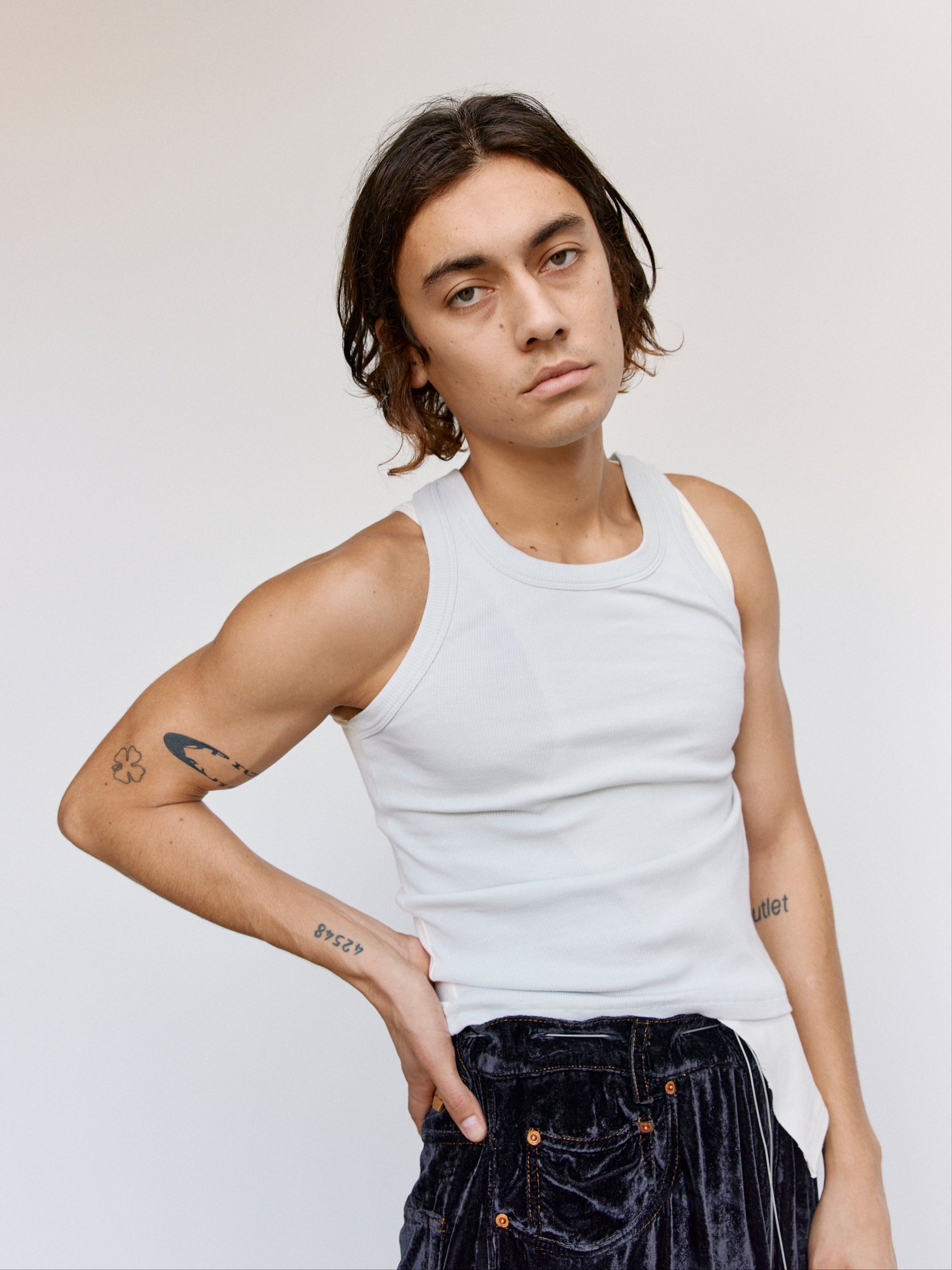 トップス magliano tanktop Magliano-Dirty-White-Cotton-