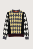 ZANKOV Reed Argyle Crew Sweater - Camel Multi - Thumbnail 1