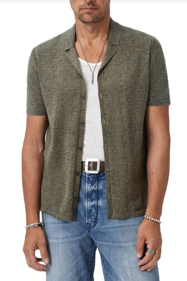 John Varvatos Nayeem Short Sleeve Etching Shirt