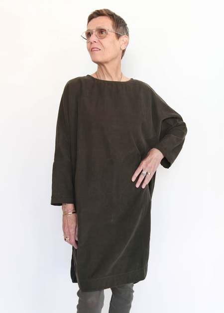 Black Crane Ripple Finish Crew Dress | Garmentory