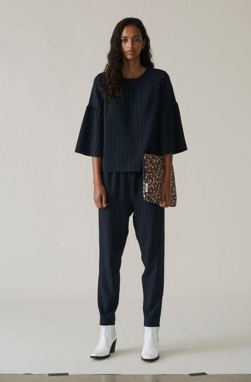 【最終値下げ】GANNI ストライプクロップドトップ Ganni Clark Top | Garmentory