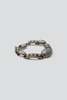 Vintage Oval Deco Bar Link Bracelet - Sterling Silver - Thumbnail 3