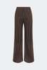 Simon Miller Pia Poplin Pant - Black/Choco Brown Stripe - Thumbnail 5
