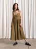 Ali Golden Tie Back Midi Dress - Thumbnail 4