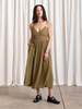 Ali Golden Tie Back Midi Dress - Thumbnail 5