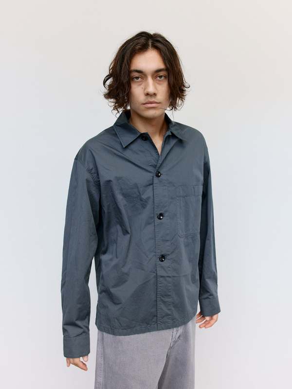 Lemaire Carbon Grey Cotton Pyjama Shirt | Garmentory