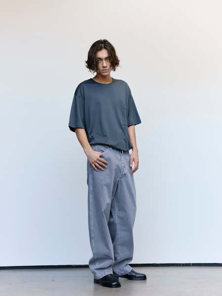 【LEMAIRE】PATCH POCKET SHIRT GREEN Size46 Lemaire: Khaki Patch Pocket T-Shirt | Men's Designer Clothes