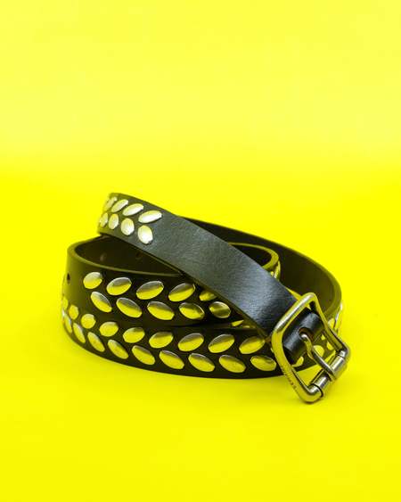 Lemaire Almond Stud Belt 20 - Dark Brown | Garmentory