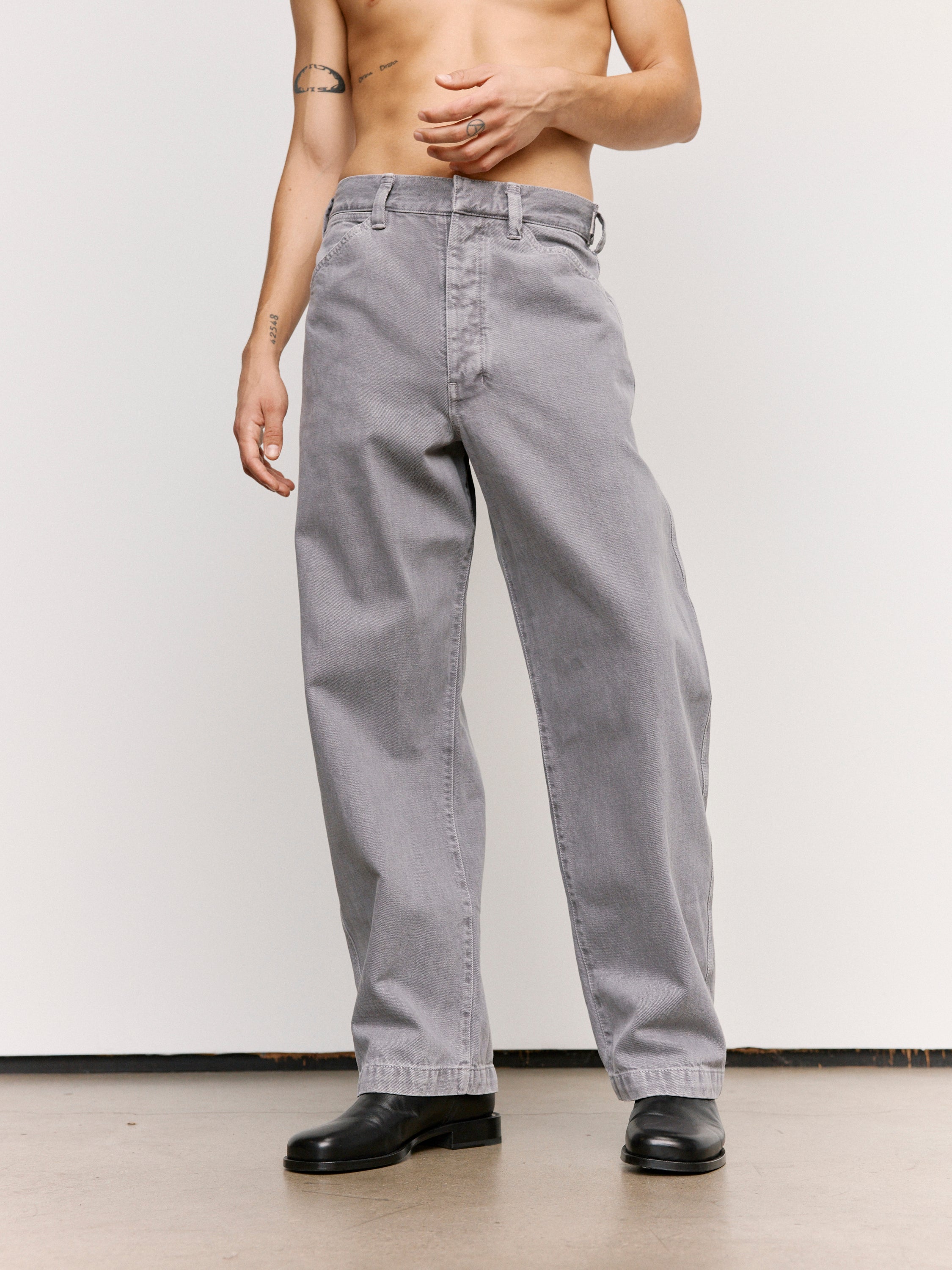 パンツ lemaire wide leg denim pants LEMAIRE Barrel-leg organic denim wide-leg pants | NET-A-PORTER