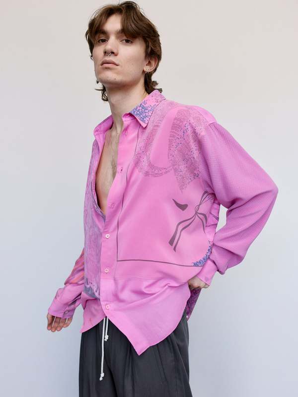 Magliano Overdyed Silk Scarf Surplus Shirt