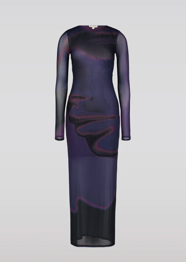 mesh embroidered maxi dress saemdi ELLIS MESH DRESS  SAEMDI