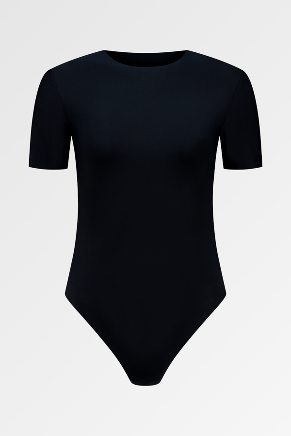 Bye Bra Short Sleeve Bodysuit - Black
