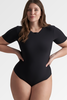 Bye Bra Short Sleeve Bodysuit - Black - Thumbnail 2