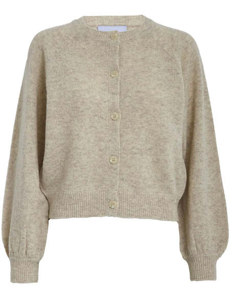 Danielle Guizio Mohair Ribbed Cardigan - Moss | Garmentory