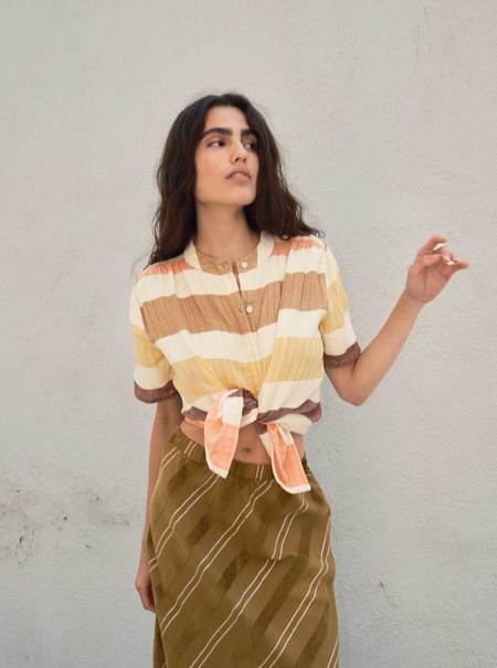 Ganni Patch Organza Oversized Shirt | Garmentory