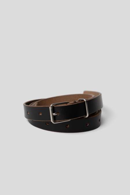 Namacheko Black Leather Brogue Belt | Garmentory