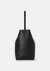 The Row Saddle Leather Medium N/S Park Tote - Black - Thumbnail 4