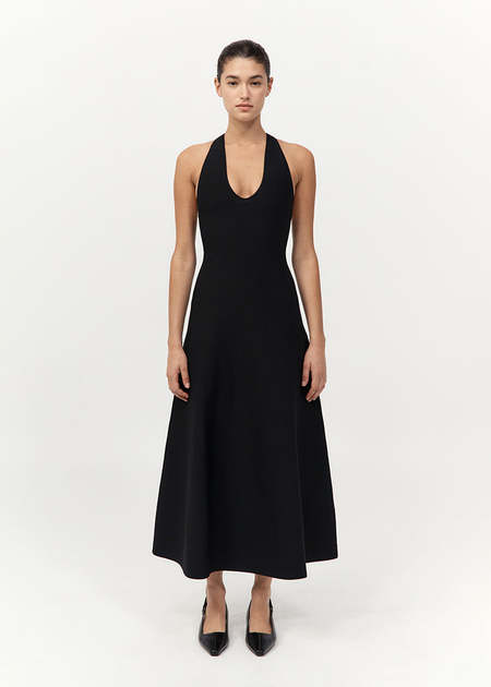 knee length dresses for ladies Cut Away Maxi Dress - Black
