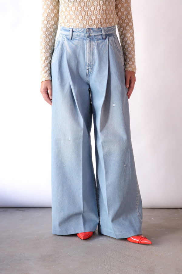 Tanaka Hakama Jean Trousers - Ice Blue