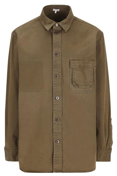 LOEWE Oxford Button Down Shirt - Light Green | Garmentory