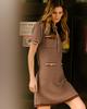 Cartolina Coco Mini Dress - Espresso - Thumbnail 2